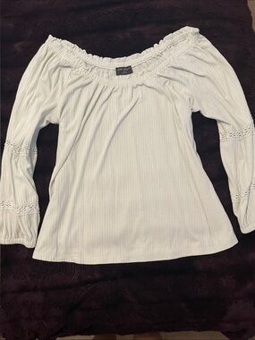 Lane Bryant Off-Shoulder Mint Long Sleeve